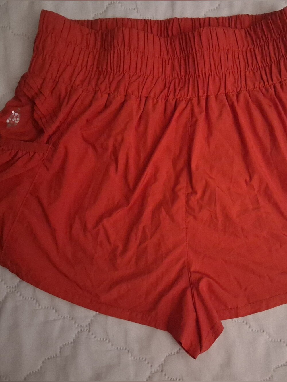FP Movement by Free People Red Athletic Shorts with Elastic Waist